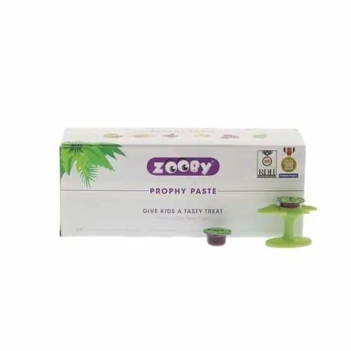Zooby Prophy Paste, Medium Grit, Growlin' Grape Flavor, 100 Unit-Dose Cups, 1.23% Fluoride, Xylitol, Gluten-Free, 602110 thumbnail 7