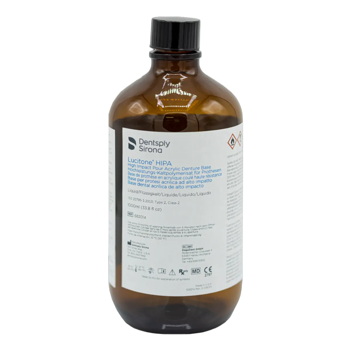 Lucitone HIPA Denture Resin High Impact Pourable Acrylic Liquid, 1000 ml, 4/Box, 682015 thumbnail 10