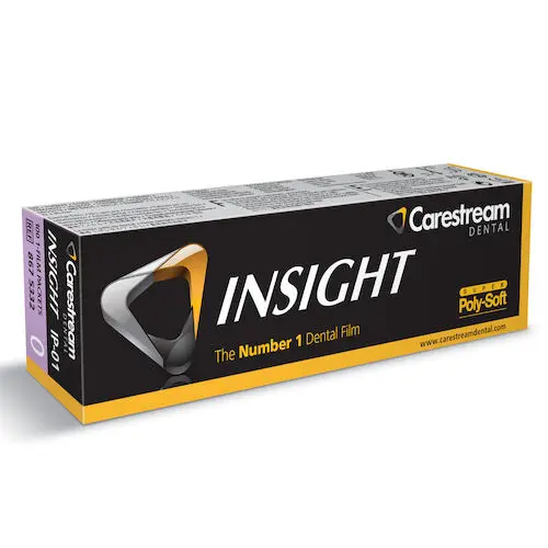 Carestream Health Insight Dental Film IP-01, Size 0, F-Speed, Periapical, Super Poly-Soft Single-Film Packets, 100/Box, 8675332 thumbnail 11