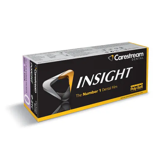 Carestream Health Insight IP-01C Size 0 Intraoral Dental X-Ray Film, F-Speed, Periapical, 1-Film Super Poly-Soft Packets with ClinAsept Barrier, 75/Box, 1200328 thumbnail 5