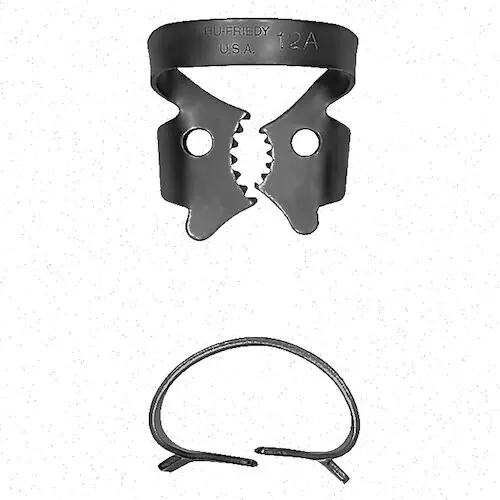 Hu-Friedy Black Line Rubber Dam Clamp #12A, Winged, Lower Right Molars, RDCM12AX thumbnail 3