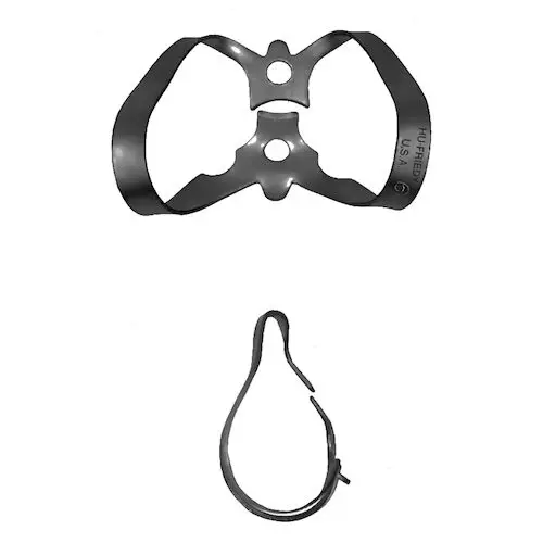 Hu-Friedy Black Line Rubber Dam Clamp #6, Winged, Anterior, Satin Steel, RDCM6X thumbnail 3