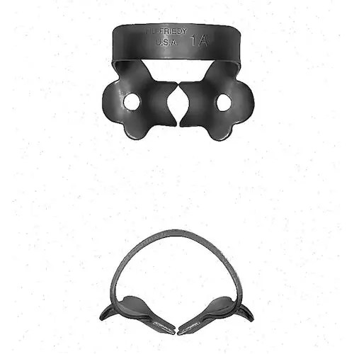 Hu-Friedy Black Line Rubber Dam Clamp #1A, Winged, Canines and Premolars, RDCM1AX thumbnail 3