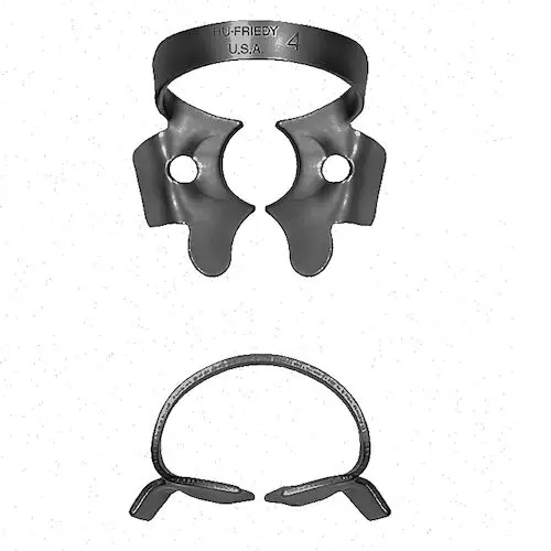 Hu-Friedy Black Line Rubber Dam Clamp #W4, Wingless, Small Upper Molars, 1/Each, RDCMW4X thumbnail 3