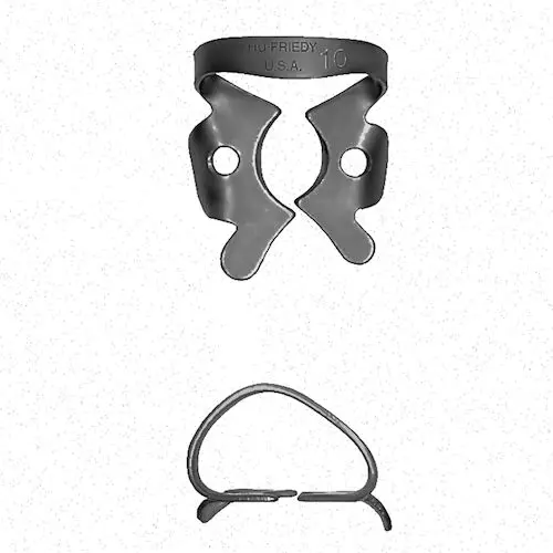Hu-Friedy Black Line Rubber Dam Clamp #10, Winged Molar, Small Upper Left/Lower Right Molars, RDCM10X thumbnail 3
