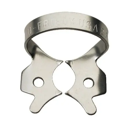Hu-Friedy Satin Steel Rubber Dam Clamp, Winged, Size 26, Small Lower Molars, 1 Each, RDCM26 thumbnail 4