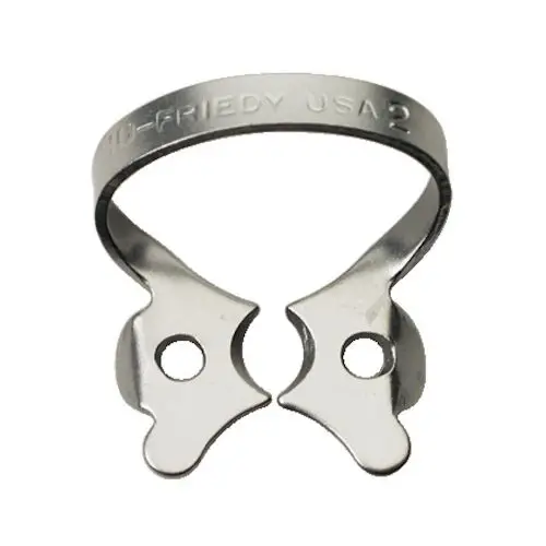 Hu-Friedy Satin Steel Rubber Dam Clamp, #2 Winged, Premolars, 1/Pk, RDCM2 thumbnail 8