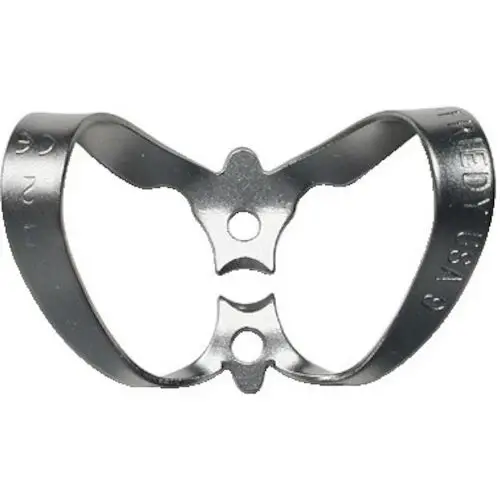 Hu-Friedy Rubber Dam Clamp #9, Anterior, Satin Steel, Winged, 1/Pk, RDCM9 thumbnail 4