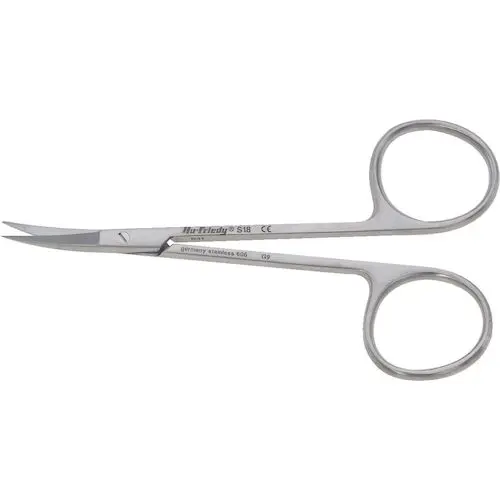 Hu-Friedy Iris #18 Curved Scissors, Delicate, 4-1/2" (11.5 cm), Stainless Steel, S18 thumbnail 4