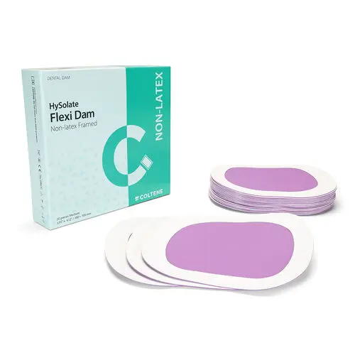 Hygenic Framed Non-Latex Flexi Dam, Medium, Purple, 3.91" x 4.12" (100 x 105 mm), 20/Box, H00750 thumbnail 8