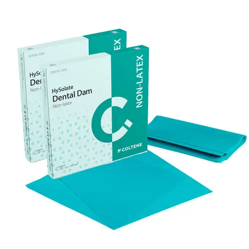 Coltene Hygenic HySolate Non-Latex Dental Dam, 6" x 6", Medium, Teal Green, 75/Box, H09106 thumbnail 8