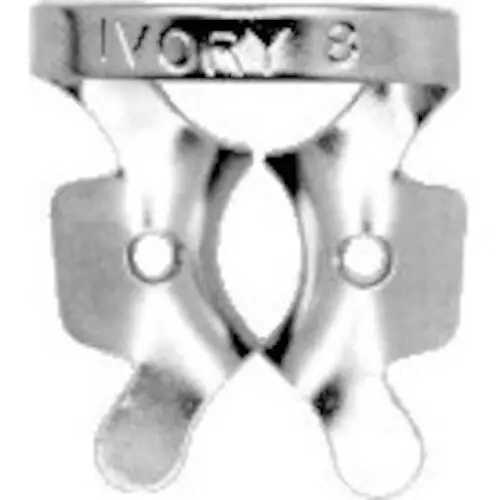 Hygenic Rubber Dam Clamp, #W8, Wingless, Gloss Finish, Upper Molar, 1/Pk, H02767 thumbnail 4