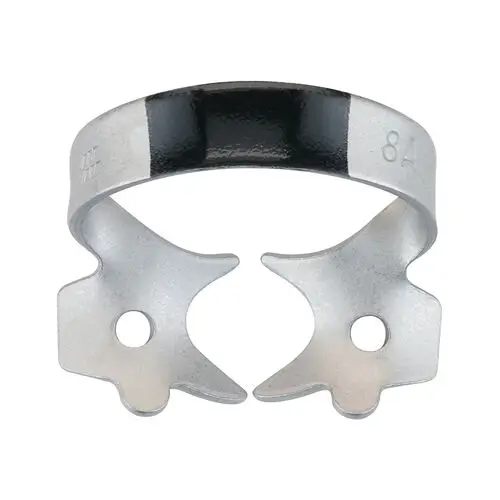 Hygenic Fiesta Color-Coded Matte Finish Winged Rubber Dam Clamp #8A, Black, for Partially Erupted Molars, 1/Pk, H09961 thumbnail 3