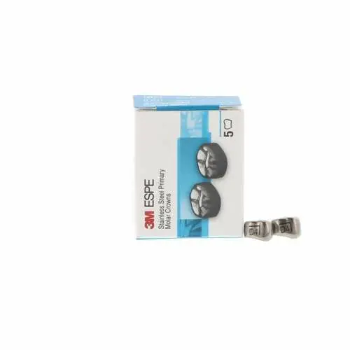 3M™ ESPE™ Stainless Steel Primary Molar Crown, Size 4, Lower Right First Primary Molar (DLR4), Box of 5 thumbnail 2
