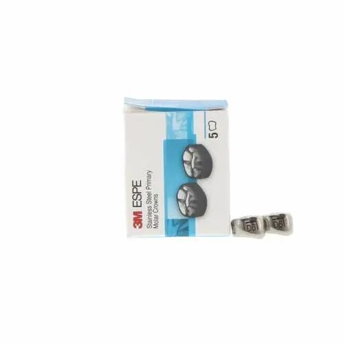 3M™ ESPE™ Stainless Steel Primary Molar Crown, Size 6, Lower Right First Primary Molar, D-LR-6, Box of 5 thumbnail 2