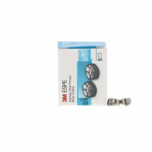 3M™ ESPE™ Stainless Steel Primary Molar Crowns, Size 2, Lower Left First Primary Molar, D-LL-2, Box of 5 thumbnail 9