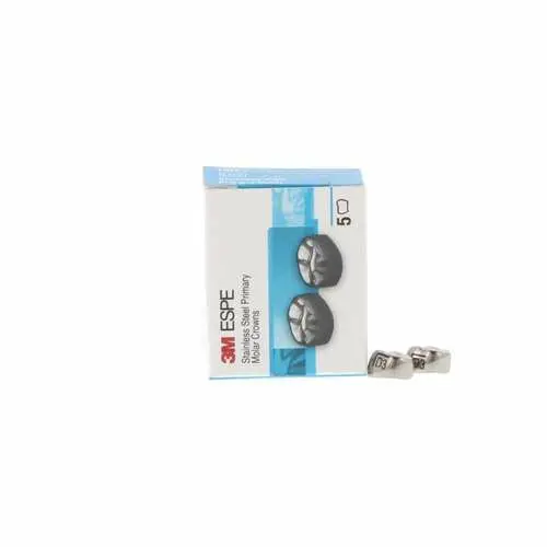 3M™ ESPE™ Stainless Steel Primary Molar Crowns, First Primary Molar, Lower Left, Size 3 (DLL3), Box of 5 thumbnail 9