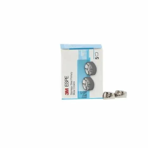 3M™ ESPE™ Ion Ni-Chro Stainless Steel Primary Molar Crowns, First Primary Molar, Lower Left, Size 4 (DLL4), 5/Box thumbnail 9