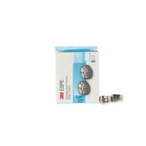 3M™ ESPE™ Stainless Steel Primary Molar Crowns, Size 5, Lower Left First Primary Molar, Box of 5, D-LL-5 thumbnail 8