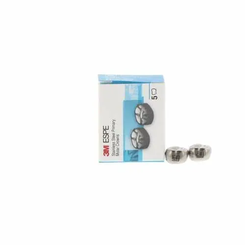 3M™ ESPE™ Stainless Steel Primary Molar Crown, Size EUR4 (Upper Right Second Primary Molar), Box of 5, E-UR-4 thumbnail 9