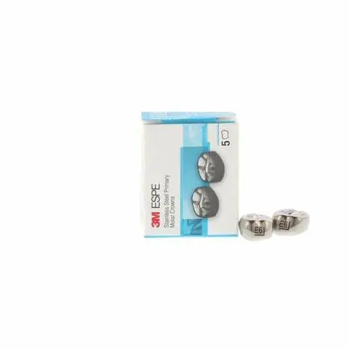 3M ESPE Stainless Steel Primary Molar Crown, Size EUR6, Upper Right Second Primary Molar, 5/Box, E-UR-6 thumbnail 7