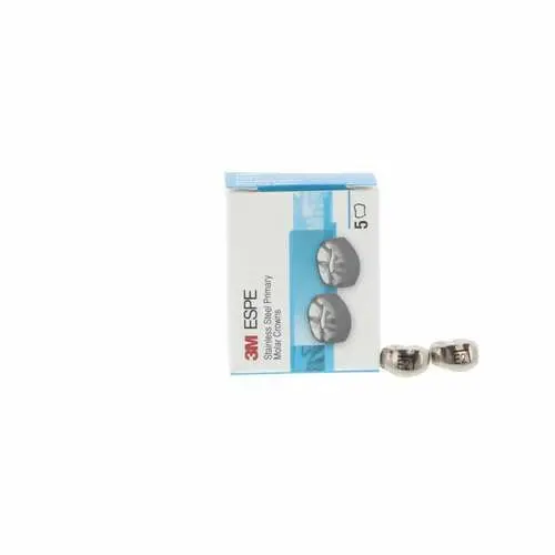 3M ESPE Stainless Steel Primary Molar Crown, ELR2, Lower Right Second Primary Molar, Size 2, 5/Box thumbnail 8