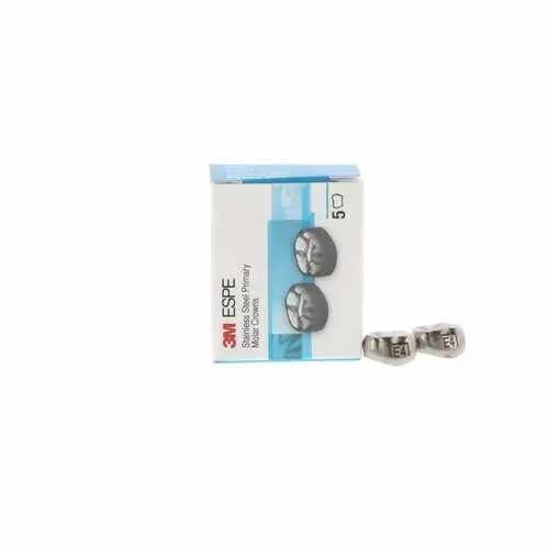 3M™ ESPE™ Stainless Steel Primary Molar Crown, Size 4, Lower Right Second Primary Molar, ELR4, Box of 5 thumbnail 9
