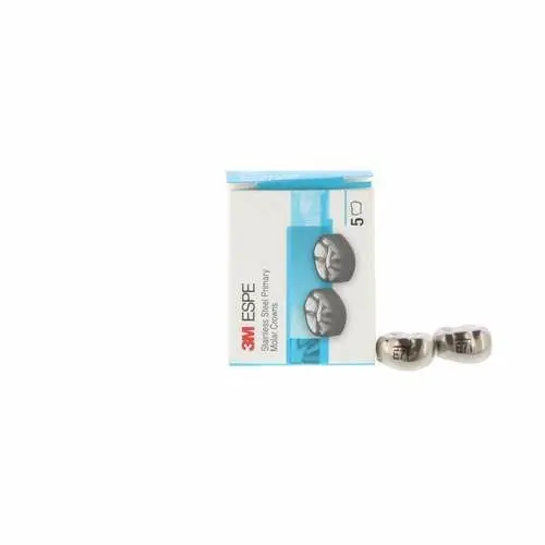 3M™ ESPE™ Stainless Steel Primary Molar Crown, Size 7, Lower Right Second Primary Molar, 5/Box, E-LR-7 thumbnail 8