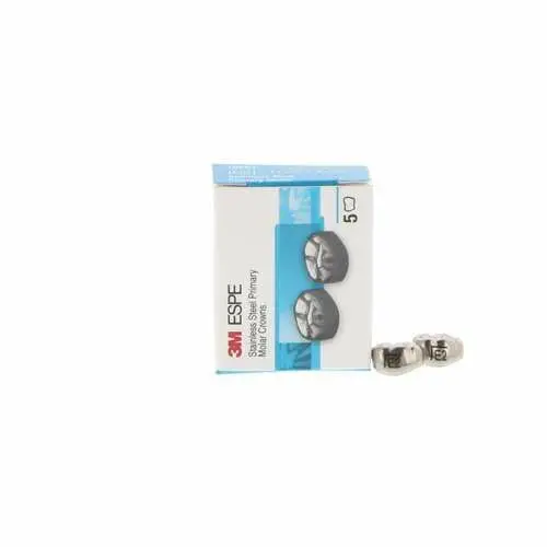 3M ESPE Stainless Steel Primary Molar Crown, Second Primary Molar, Lower Left, Size ELL2, Refill Box of 5 thumbnail 8