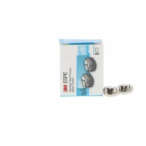 3M™ ESPE™ Stainless Steel Primary Molar Crowns, Size ELL5, Lower Left Second Primary Molar, 5/Box thumbnail 9
