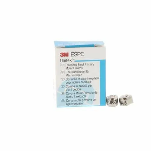 3M Unitek Stainless Steel Primary Molar Crown, Upper Right First Molar, Size 3 (UR3), 5/Box, 900123 thumbnail 9