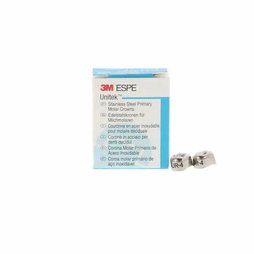3M Unitek Stainless Steel Primary Molar Crowns, Upper Right First Molar, Size 4 (UR4), 5/Box, 900124 thumbnail 8