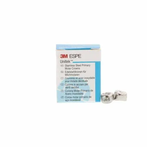 3M Unitek Stainless Steel Primary Molar Crown, Upper Right First Molar, Size 5 (UR5), 5/Box, 900125 thumbnail 8
