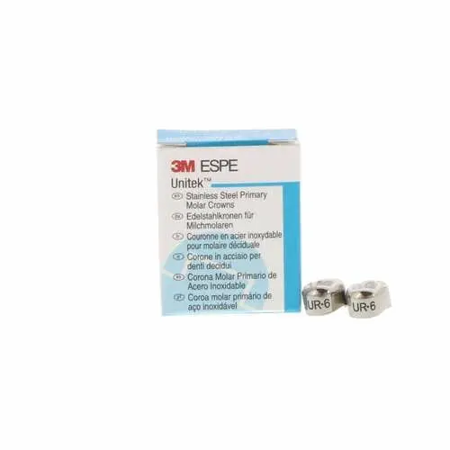 3M Unitek Stainless Steel Primary Molar Crown, Upper Right First Molar, Size 6 (1UR6), 5/Box, 900126 thumbnail 8
