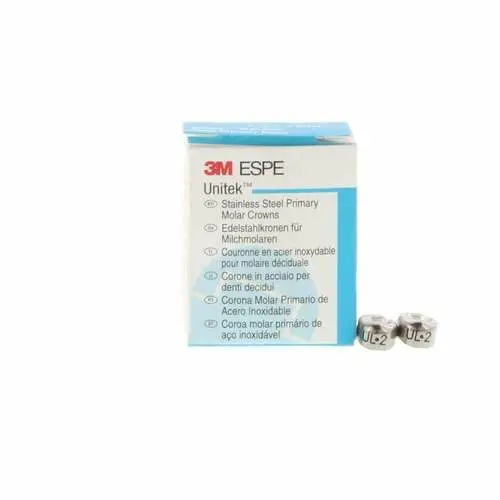 3M Unitek Stainless Steel Primary Molar Crown, Upper Left First Molar, Size 2 (UL2), 5/Box, 900112 thumbnail 8