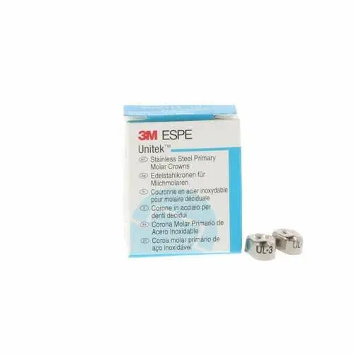 3M Unitek Stainless Steel Primary Molar Crown, Upper Left First Molar, Size 3 (UL3), 5/Box, 900113 thumbnail 8