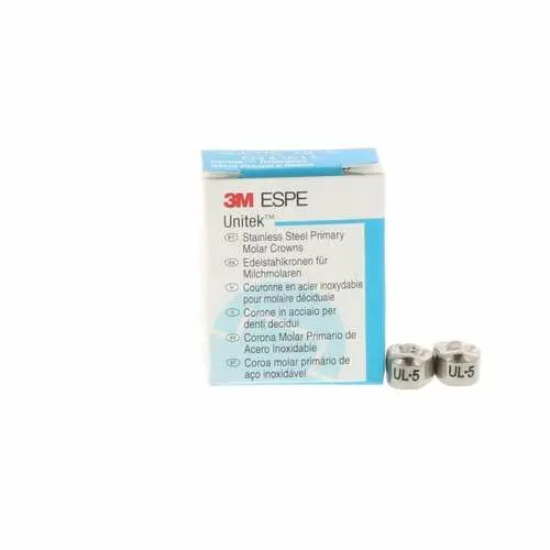 3M Unitek Stainless Steel Primary Molar Crowns, Upper Left First Molar, Size 5 (UL5), 5/Box, 900115 thumbnail 8