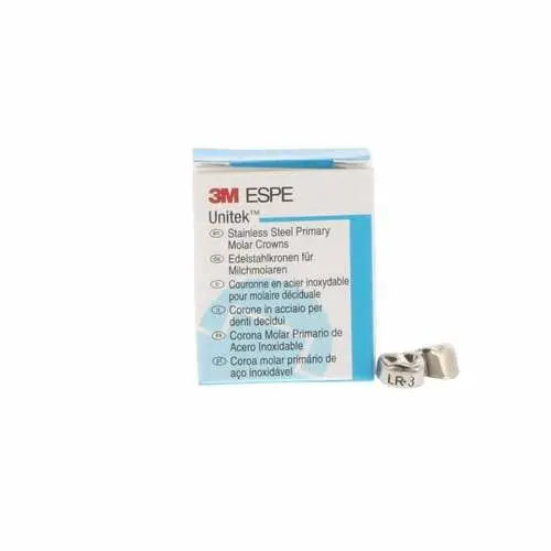 3M Unitek Stainless Steel Primary Molar Crowns, Lower Right First Molar, Size 3 (LR3), 5/Box, 900143 thumbnail 9