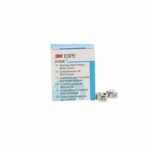 3M Unitek Stainless Steel Primary Molar Crown, Lower Right First Molar, Size 4 (LR4), 5/Pk, 900144 thumbnail 9