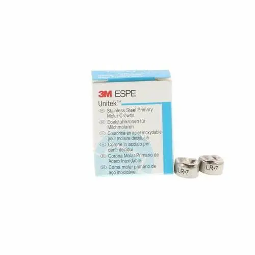 3M Unitek Stainless Steel Primary Molar Crowns, Lower Right First Molar, Size 7 (LR7), 5/Box, 900147 thumbnail 9