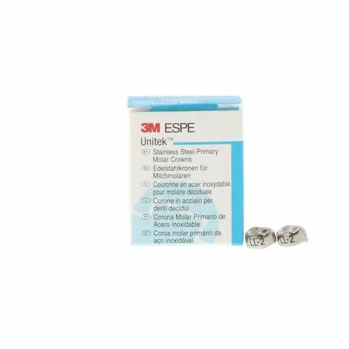 3M Unitek Stainless Steel Primary Molar Crowns, Lower Left First Molar, Size 2 (LL2), 5/Box, 900132 thumbnail 8