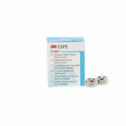 3M Unitek Stainless Steel Primary Molar Crown, Lower Left First Molar, Size 7 (LL7), 5/Box, 900137 thumbnail 9