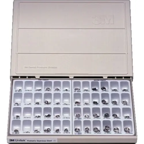 3M Unitek Stainless Steel Primary Molar Crowns, Upper Right Second Primary Molar, Size 2 (UR2), 5/Box, 900222 thumbnail 8