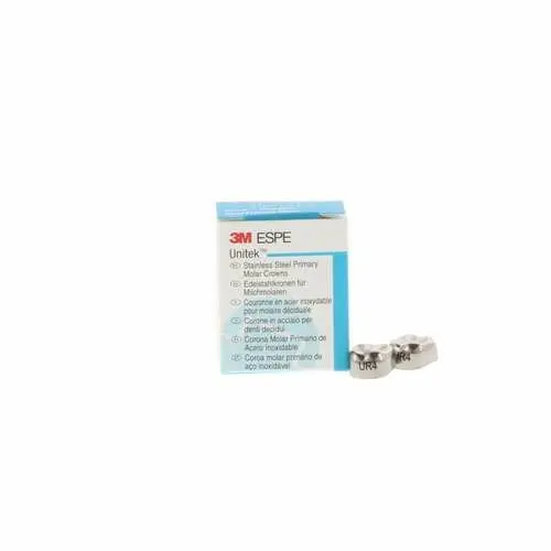 3M Unitek Stainless Steel Primary Molar Crowns, Upper Right Second Primary Molar, Size 4 (UR4), 5/Box, 900224 thumbnail 8