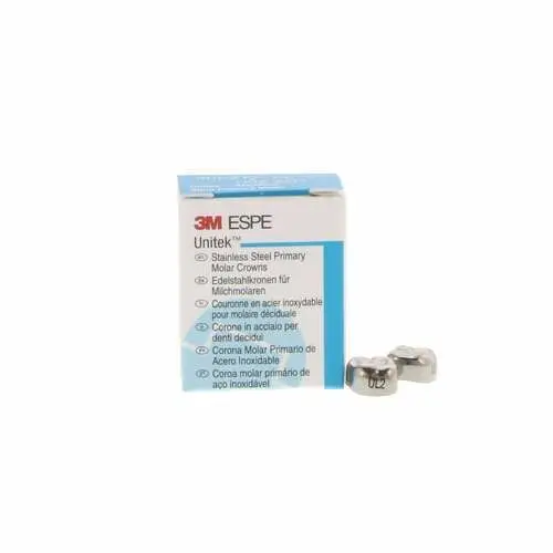 3M Unitek Stainless Steel Primary Molar Crowns, Upper Left Second Primary Molar, Size 2 (UL2), 5/Box, 900212 thumbnail 8