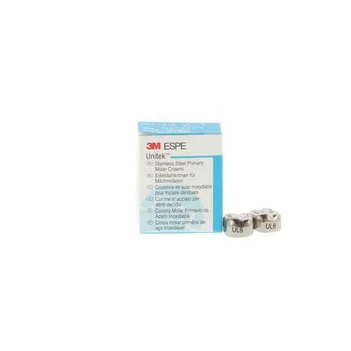3M Unitek Stainless Steel Primary Molar Crowns, Upper Left Second Primary Molar, Size 6 (UL6), 5/Bx, 900216 thumbnail 8