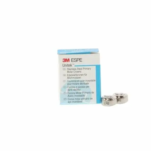 3M Unitek Stainless Steel Primary Molar Crowns, Lower Right Second Primary Molar, Size 6 (LR6), 5/Box, 900246 thumbnail 9