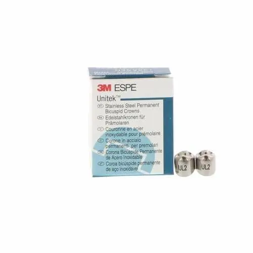 3M Unitek Stainless Steel Permanent Bicuspid Crown, Upper Left First Bicuspid, Size 2 (2UL), 5/Box, 900512 thumbnail 9