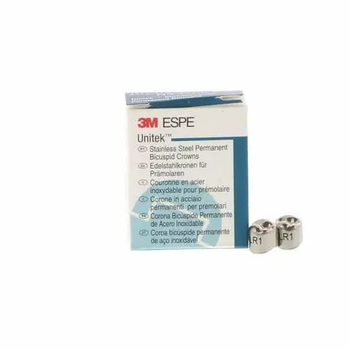3M Unitek Permanent Stainless Steel Crown, Lower Right Second Bicuspid, Size 1 (1LR), Refill Box of 5, 900641 thumbnail 8