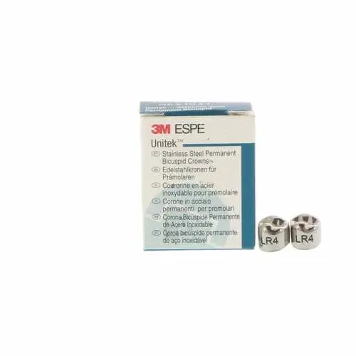 3M Unitek Stainless Steel Permanent Bicuspid Crown, Lower Right Second Bicuspid, Size 4 (4LR), 5/Box, 900644 thumbnail 8